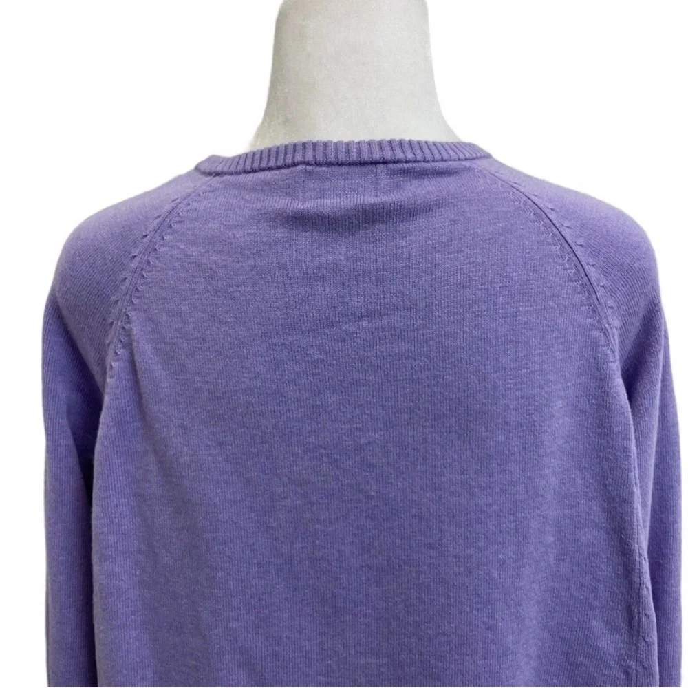 Gorman 100% Organic Cotton Purple Casual Pullover Sweater